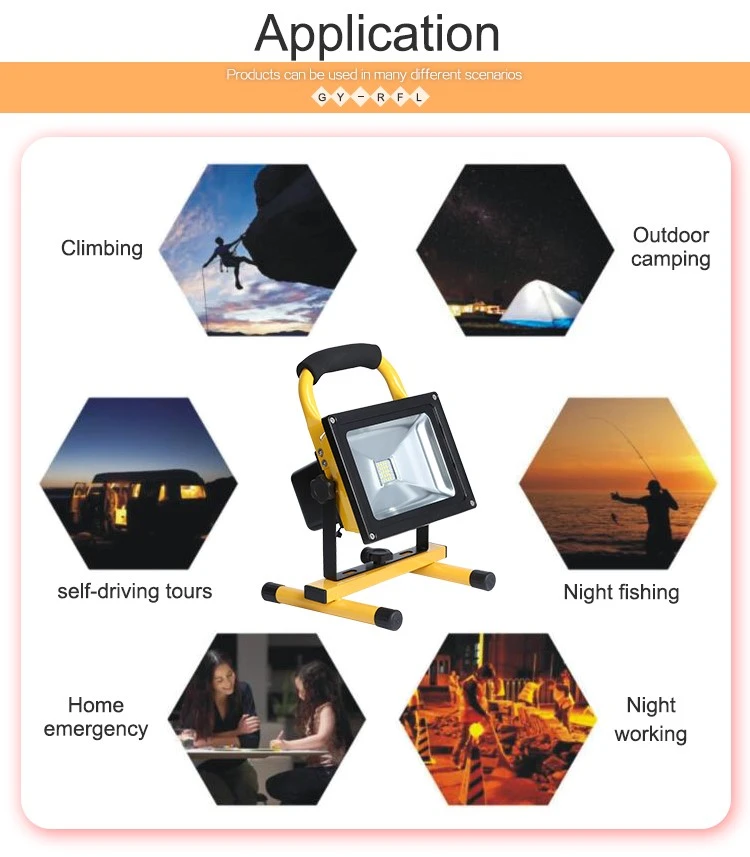 battery led flood light