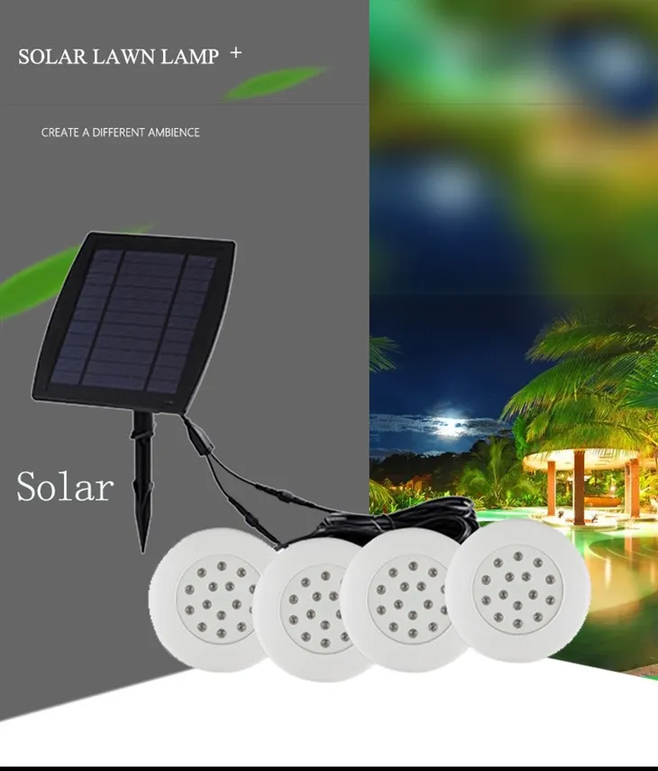 IP65 RGB Led Solar Underwater Light