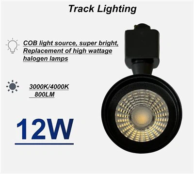 Illuminazione a binario nera moderna