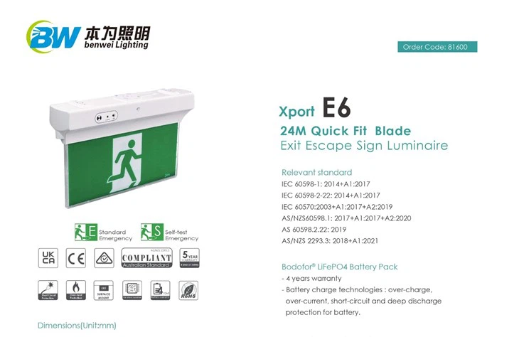 Exit Sign With Emergency Light