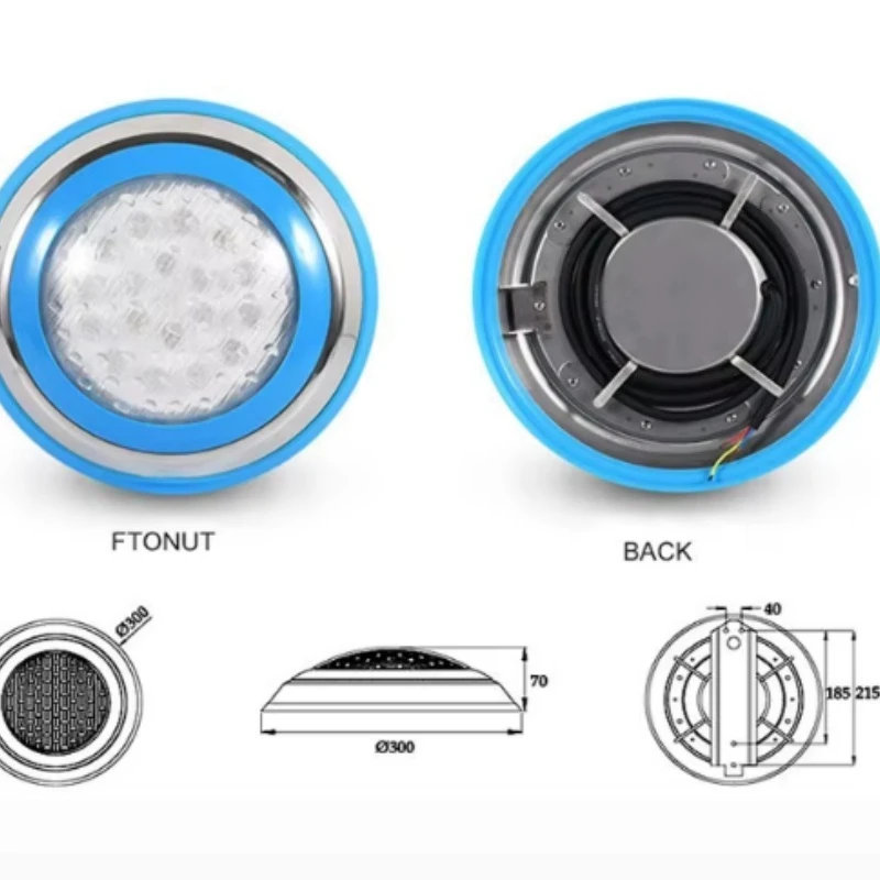 Waterproof IP68 LED Wall-mounted Swimming Pool Lights Waterproof IP68 LED Wall-mounted Swimming Pool Lights
